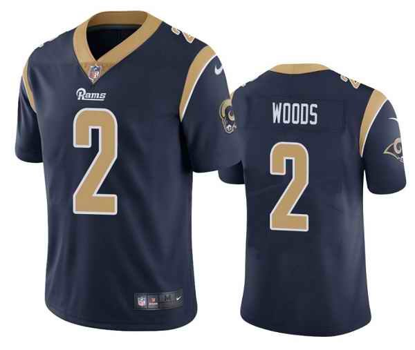 Men's Los Angeles Rams #2 Robert Woods Navy Vapor Untouchable Limited Stitched Jersey