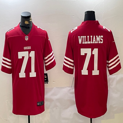 Men's San Francisco 49ers #71 Trent Williams Red Vapor Untouchable Limited Stitched Football Jersey