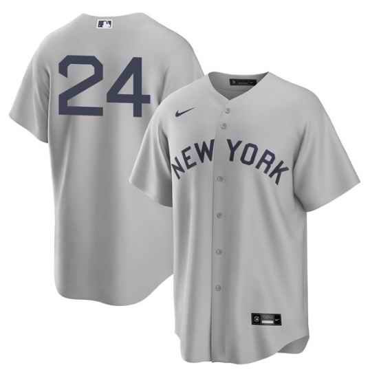 Men's New York Yankees #24 Gary Sanchez 2021 Grey Field of Dreams Cool Base Stitched Baseball Jersey