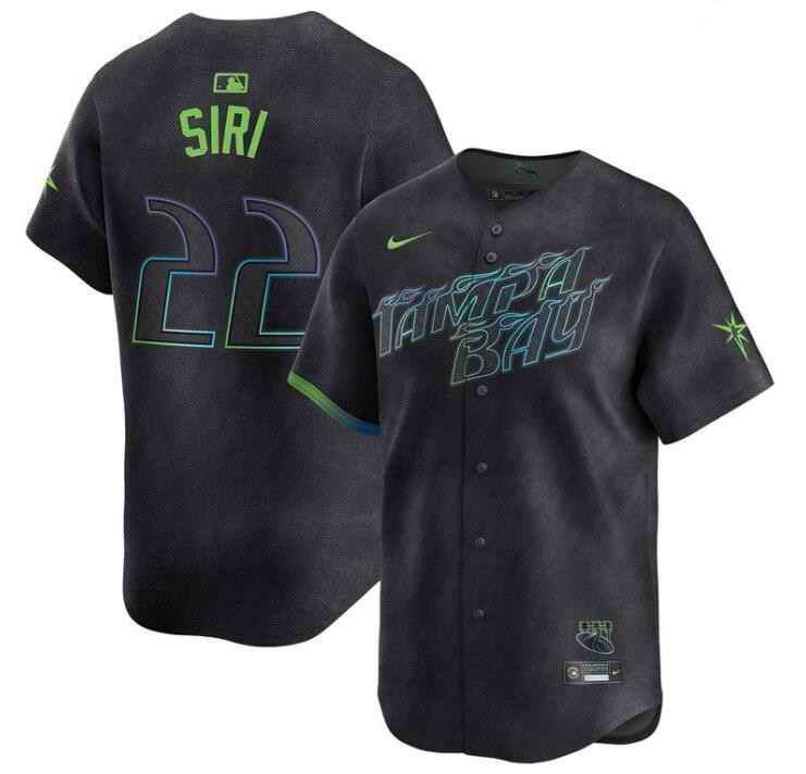 Youth Tampa Bay Rays #22 Jose Siri Charcoal 2024 City Connect Limited Stitched Baseball Jersey