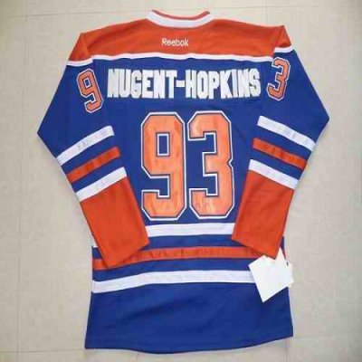 Oilers #93 Nugent-Hopkins Ligtht Blue Stitched Youth NHL Jersey