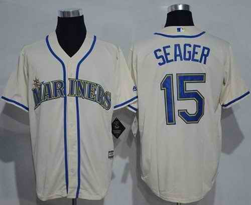 Mariners #15 Kyle Seager Cream New Cool Base Stitched MLB Jersey