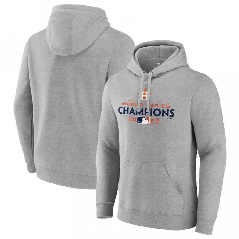 Men's Houston Astros Grey 2022 World Series Champions Celebration Pullover Hoodie