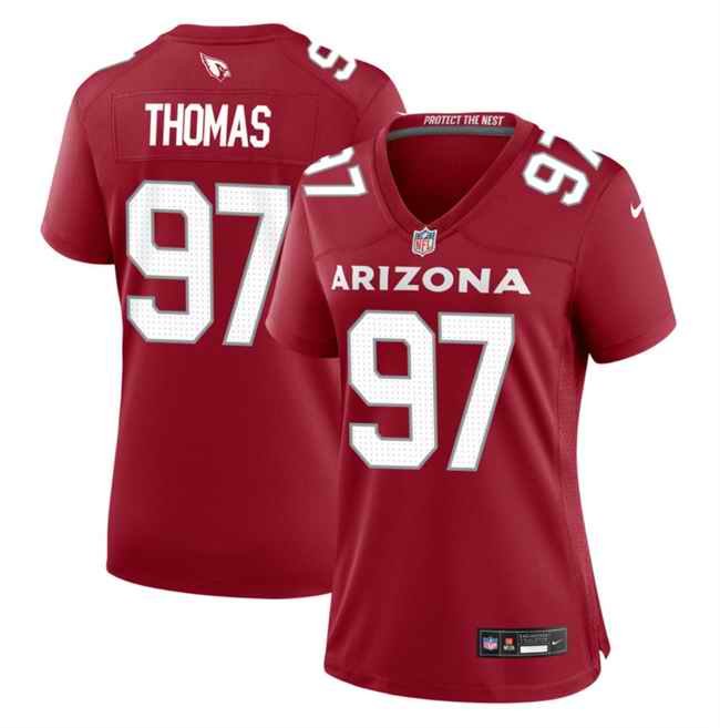 Women's Arizona Cardinals #97 Cameron Thomas Red 2023 Stitched Jersey(Run Small)