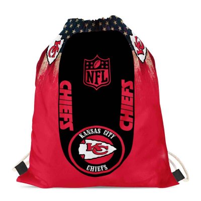 Kansas City Chiefs Drawstring Backpack sack / Gym bag 18 x 14 002