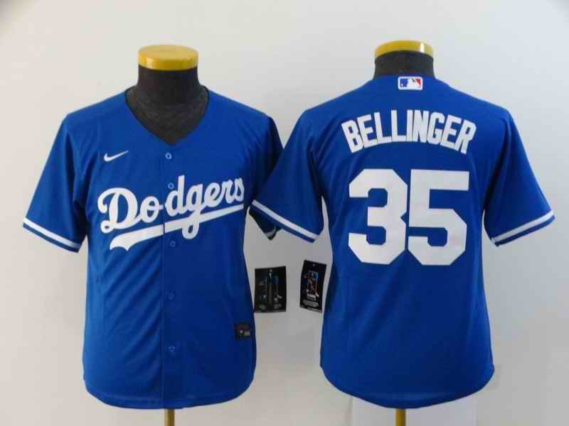 Youth Los Angeles Dodgers #35 Cody Bellinger Blue Cool Base Stitched MLB Jersey