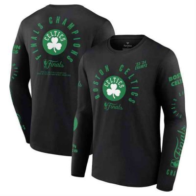 Men's Boston Celtics Black 2024 Finals Champions Drive to the Hoop Long Sleeve T-Shirt