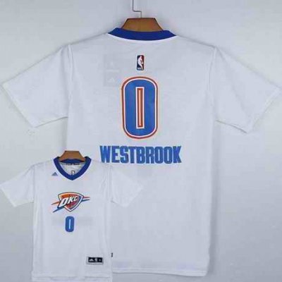 Thunder #0 Russell Westbrook White Pride Stitched NBA Jersey