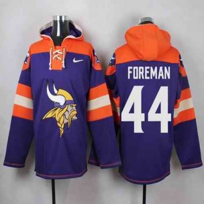 Nike Vikings #44 Chuck Foreman Purple Player Pullover NFL Hoodie