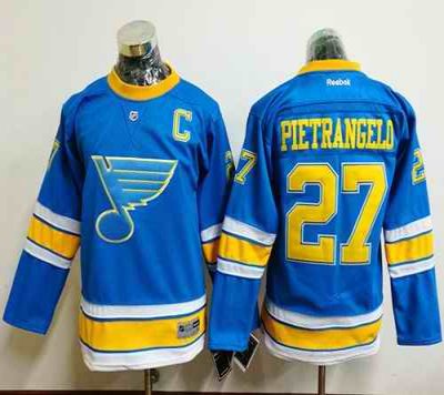 Blues #27 Alex Pietrangelo Light Blue 2017 Winter Classic Stitched Youth NHL Jersey