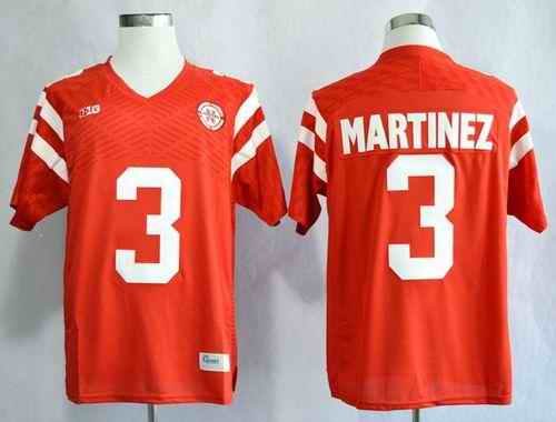 Cornhuskers #3 Taylor Martinez Red New Big 10 Stitched NCAA Jersey