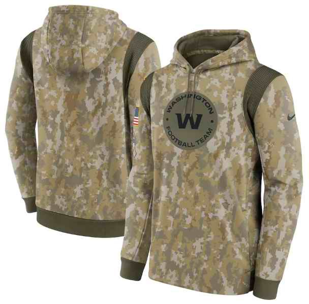 Men's Washington Football Team Camo 2021 Salute To Service Therma Performance Pullover Hoodie