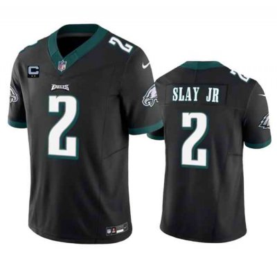 Men's Philadelphia Eagles #2 Darius Slay JR Black 2023 F.U.S.E. With 1-Star C Patch Vapor Untouchable Limited Stitched Football Jersey