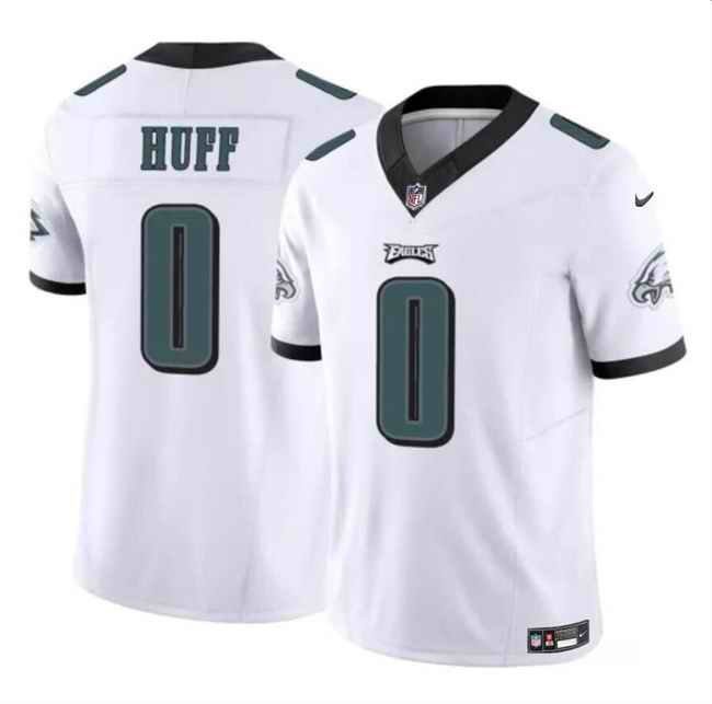 Men's Philadelphia Eagles #0 Bryce Huff White 2024 F.U.S.E Vapor Untouchable Limited Stitched Football Jersey