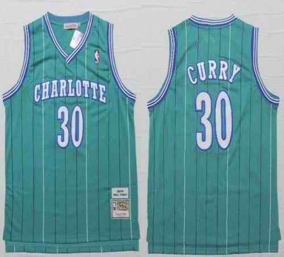 Hornets #30 Dell Curry Light Blue Throwback Stitched NBA Jersey