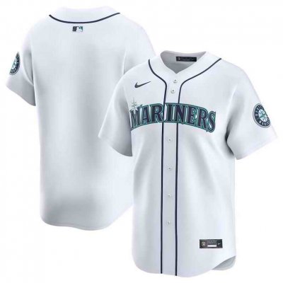 Men's Seattle Mariners Blank White Home Limited Stitched jersey