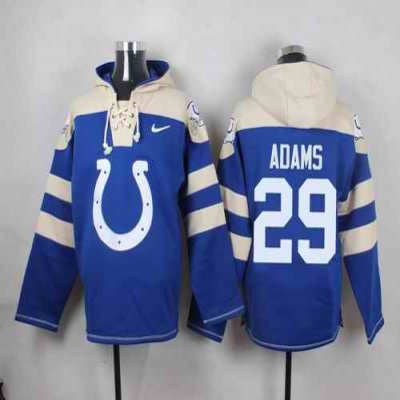 Nike Colts #29 Mike Adams Royal Blue Player Pullover NFL Hoodie