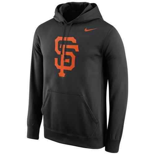 San Francisco Giants Nike Logo Performance Pullover Black MLB Hoodie