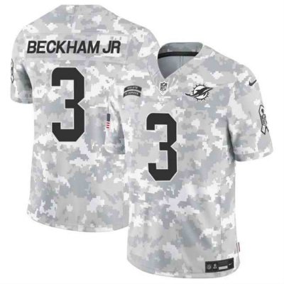 Men's Miami Dolphins #3 Odell Beckham Jr. 2024 F.U.S.E Arctic Camo Salute to Service Limited Stitched Football Jersey