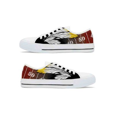 Women's Washington Redskins Low Top Canvas Sneakers 001