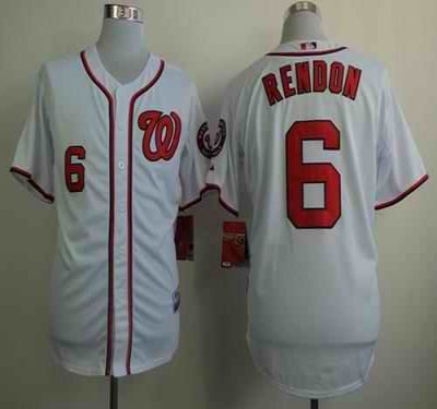 Nationals #6 Anthony Rendon White Cool Base Stitched MLB Jersey