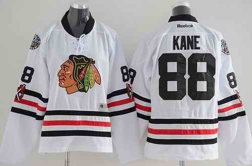 Blackhawks #88 Patrick Kane White 2015 Winter Classic Stitched Youth NHL Jersey