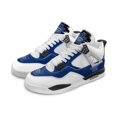 Women's Toronto Maple Leafs Running weapon Air Jordan 4 Shoes 003