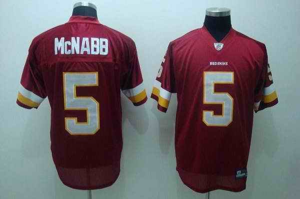 Redskins #5 Donovan McNabb Red Stitched Youth NFL Jersey