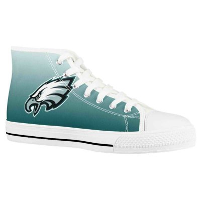 Men's Philadelphia Eagles High Top Canvas Sneakers 003