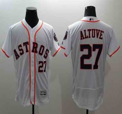 Astros #27 Jose Altuve White Flexbase Authentic Collection Stitched MLB Jersey