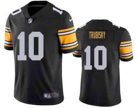 Men's Pittsburgh Steelers #10 Mitchell Trubisky Black Vapor Untouchable Limited Stitched Jersey