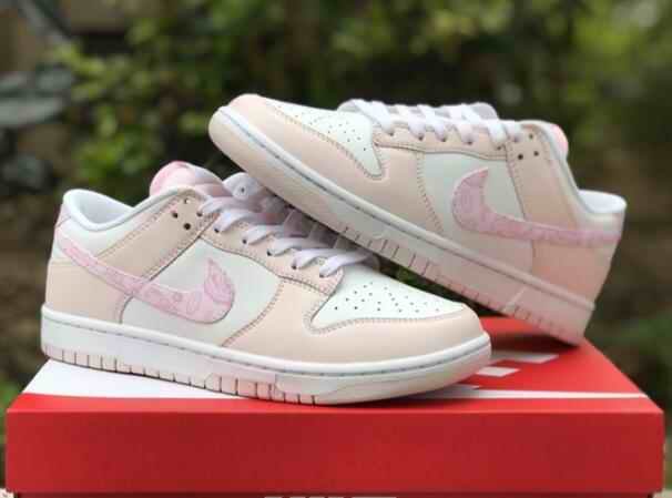 Women's Dunk Low Pink/White Shoes 217