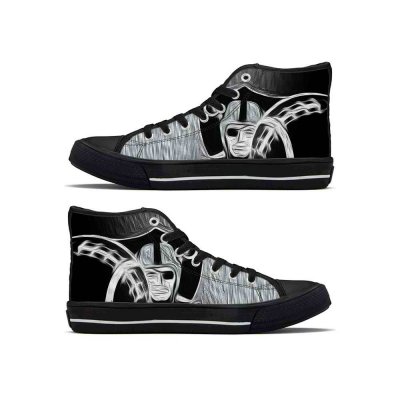 Men's Las Vegas Raiders High Top Canvas Sneakers 002