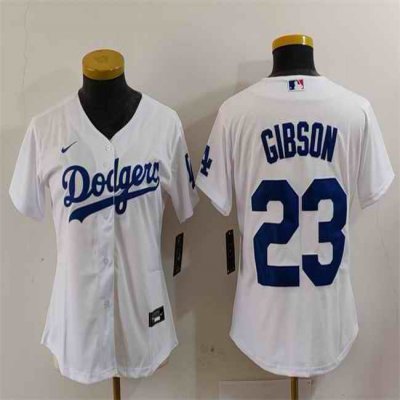 Youth Los Angeles Dodgers #23 Kirk Gibson White Stitched Baseball Jersey