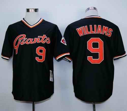 Mitchell And Ness Giants #9 Matt Williams Black Stitched MLB Throwback Jersey