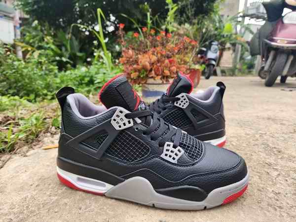 Men's Hot Sale Running weapon Air Jordan 4 Black Shoes 0190