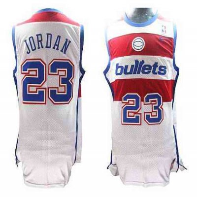 Wizards #23 Michael Jordan White Nike Throwback Stitched NBA Jersey