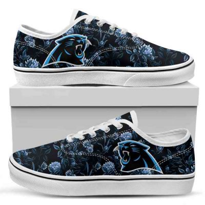 Women's Carolina Panthers Vans Low Top Sneakers 001