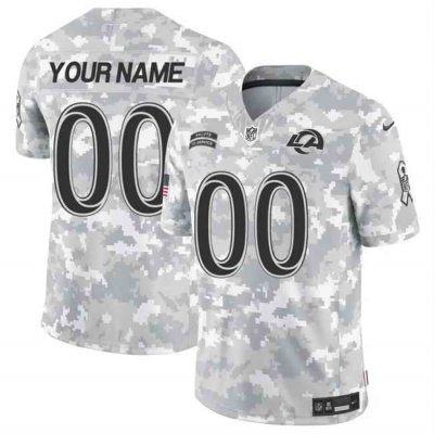 Men's Los Angeles Rams Active Player Custom 2024 F.U.S.E Arctic Camo Salute to Service Limited Stitched Football Jersey