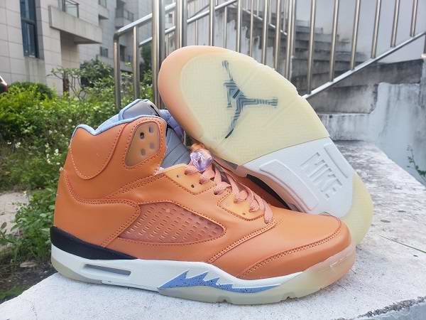 Men's Running Weapon Air Jordan 5 Orange Shoes 055