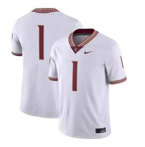 Men's Florida State Seminoles ACTIVE PLAYER Custom White Stitched Jersey