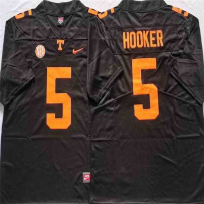 Tennessee Volunteers #5 HOOKER Black Stitched Jersey