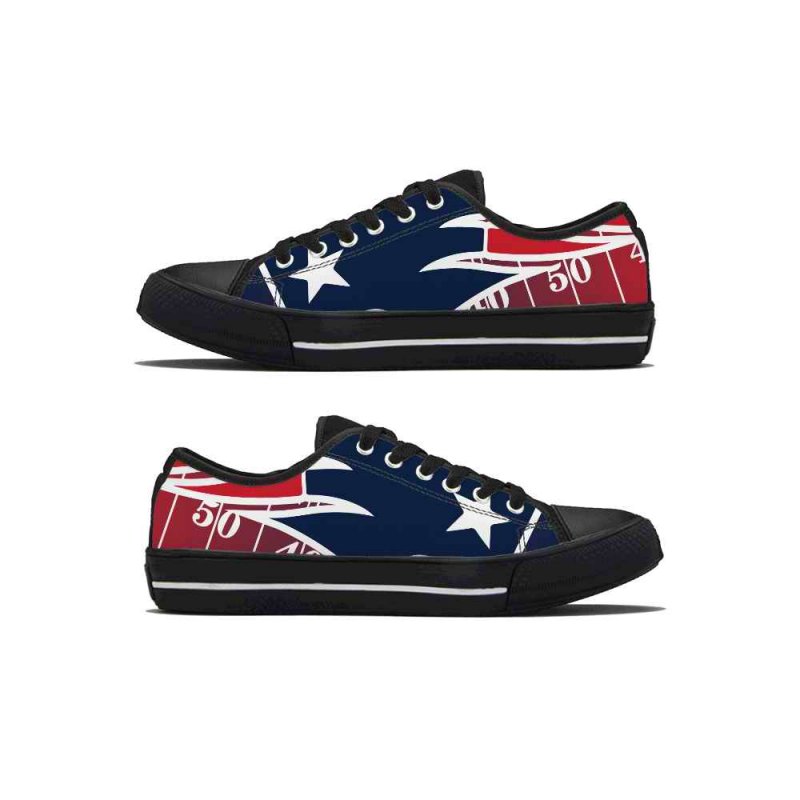 Men's New England Patriots Low Top Canvas Sneakers 001