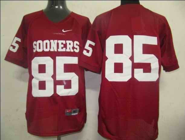 Sooners #85 Red Stitched NCAA Jersey