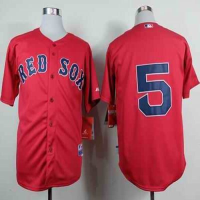 Red Sox #5 Allen Craig Red Cool Base Stitched MLB Jersey