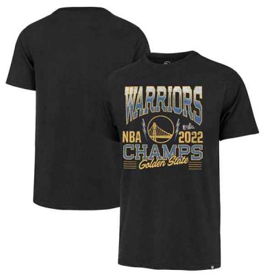 Men's Golden State Warriors 2021-2022 Black NBA Finals Champions Franklin T-Shirt