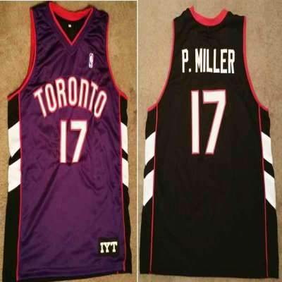 Men's Toronto Raptors #17 P. Miller Purple And White Stitched NBA Jersey