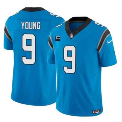 Men's Carolina Panthers #9 Bryce Young Blue 2023 F.U.S.E. With 1-Star C Patch Vapor Untouchable Stitched Football Jersey