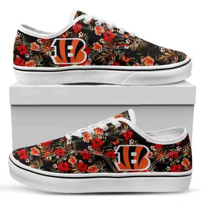 Women's Cincinnati Bengals Vans Low Top Sneakers 001