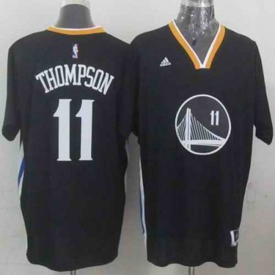 Warriors #11 Klay Thompson New Black Alternate Stitched NBA Jersey